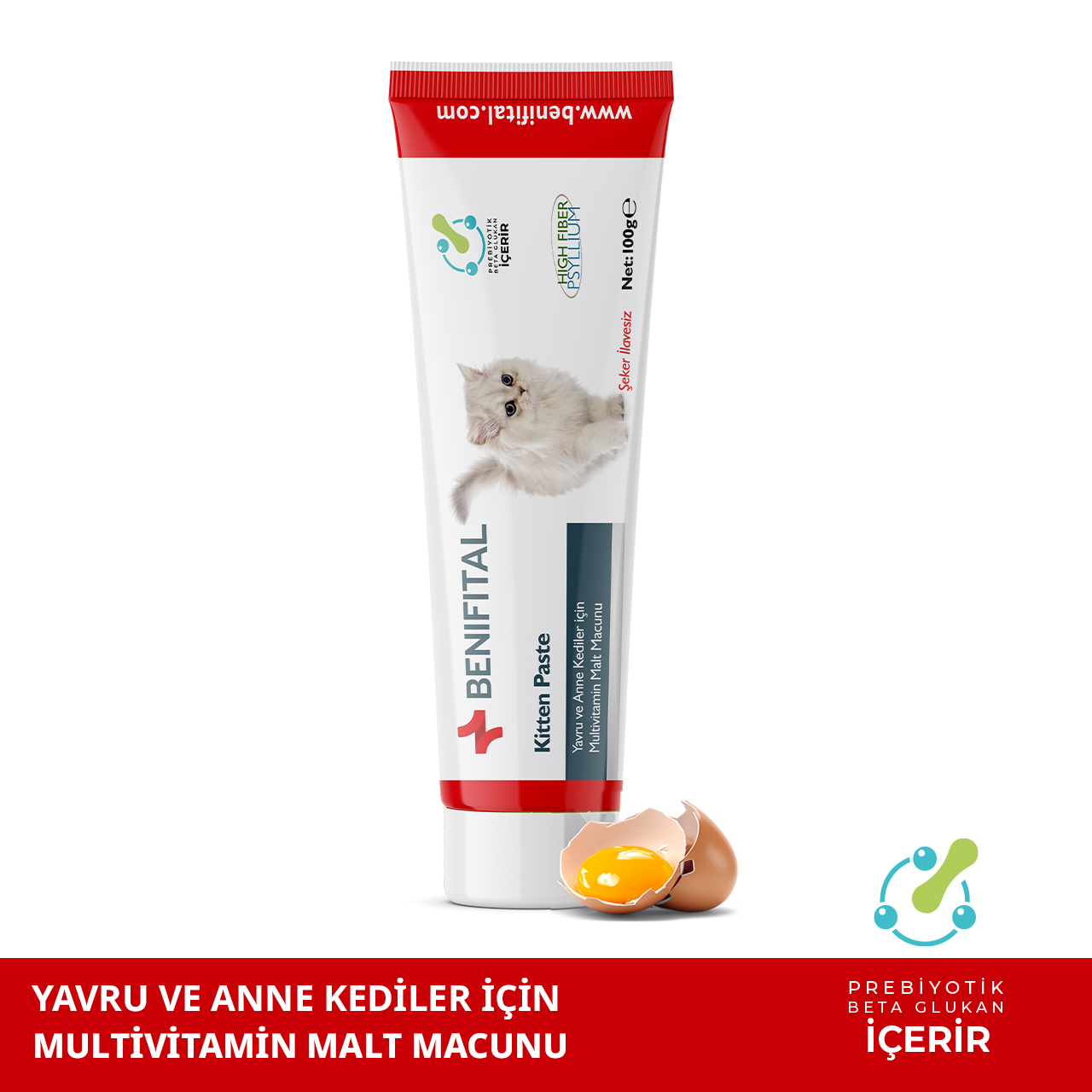 Kitten Paste 100 Gr Yavru ve Anne Kediler İçin Multivitamin Malt Macunu